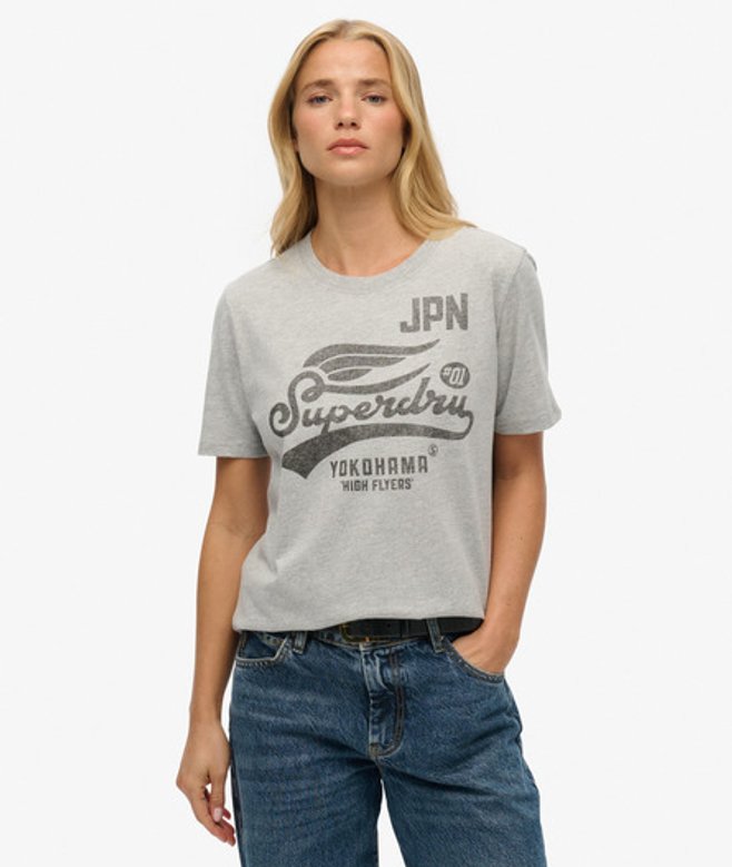 Superdry Damen High Flyers T-shirt Grey - Größe: 40 Superdry Damen High Flyers T-shirt Grey - Größe: 40 von Superdry