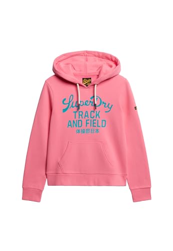 Superdry Damen Hoodie Sweatshirt, neonrosa, 38 von Superdry