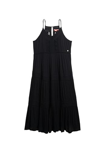 Superdry Damen Ibiza Maxi-Trägerkleid Schwarz 38 von Superdry