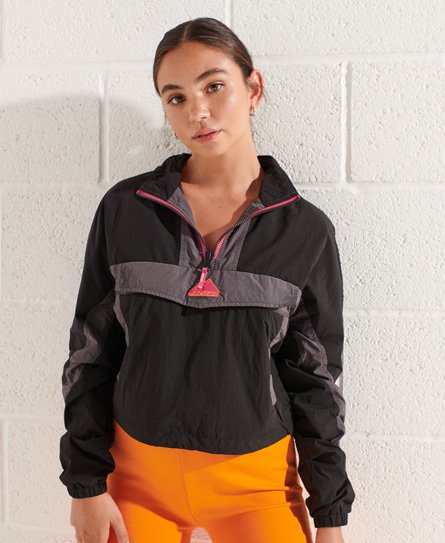 Superdry Damen Jacke zum Überziehen mit Farbblock-Design Schwarz - Größe: 38 von Superdry