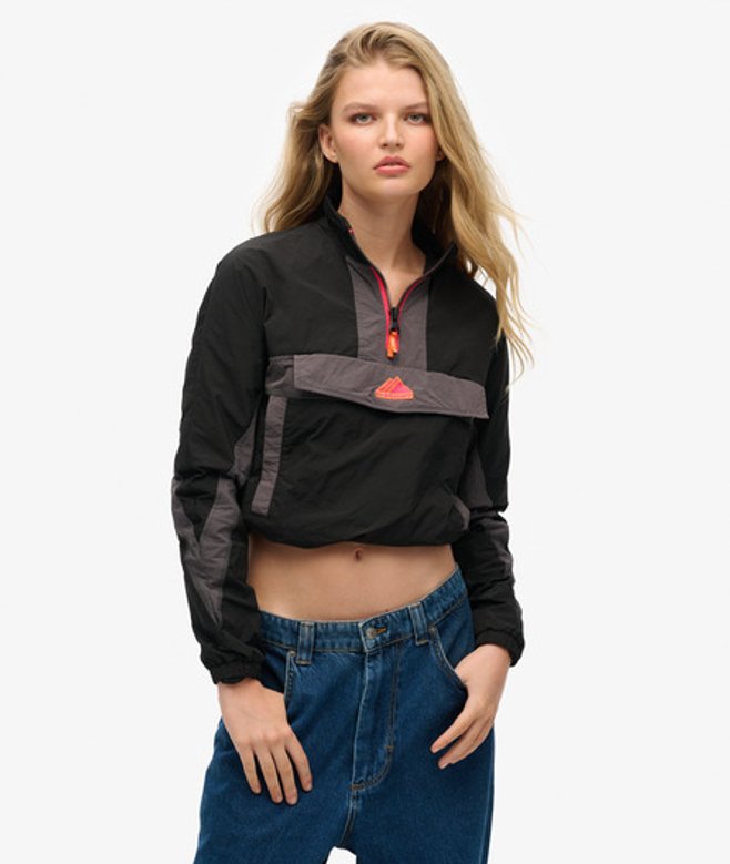 Superdry Damen Jacke zum Überziehen mit Farbblock-design Schwarz - Größe: 36 von Superdry