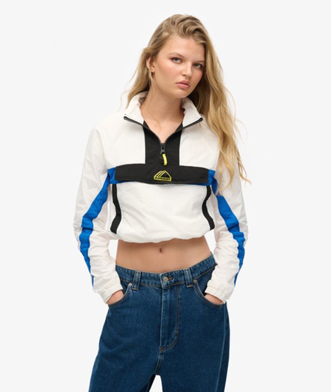 Superdry Damen Jacke zum Überziehen mit Farbblock-design Weiß - Größe: 38 von Superdry