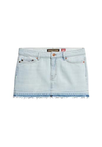 Superdry Damen Jeans-Minirock Phoenix Blassblau 26 von Superdry