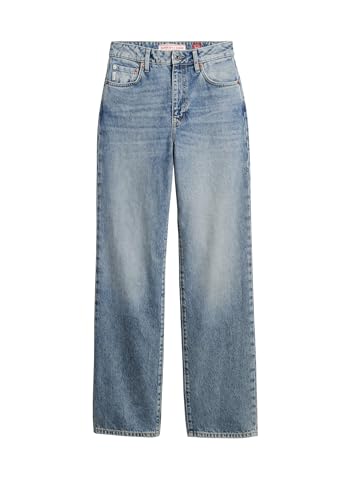 Superdry Damen Vintage Wide Jeans Hose, blau, 30W/ x 30L von Superdry