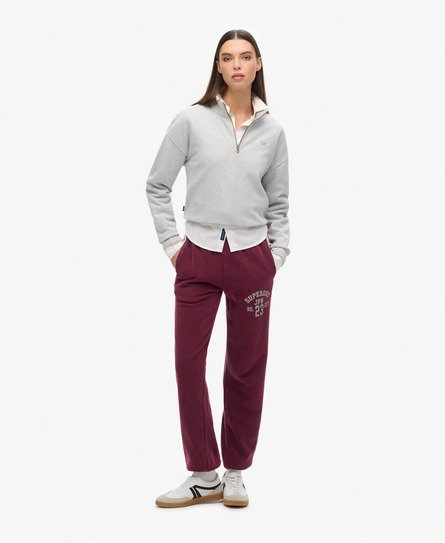 Superdry Damen Jogginghose mit Vintage-Seitenstreifen Lila - Größe: 40 von Superdry