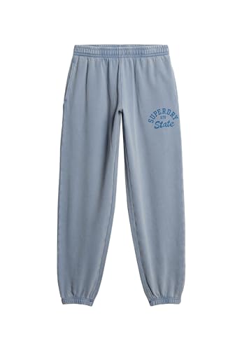 Superdry Damen Jogginghose mit Vintage-Waschung und Grafik Gezeiten Blau 38 von Superdry