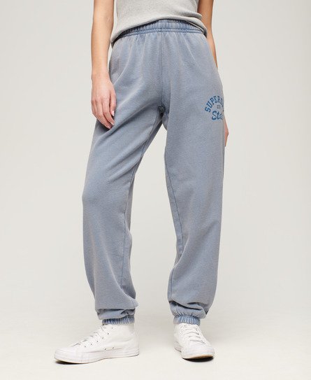 Superdry Damen Jogginghose mit Vintage-Waschung und Grafik Hellblau - Größe: 38 von Superdry