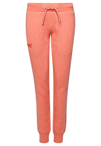 Superdry Damen Jogginghose mit aufgesticktem Vintage-Logo La Korallenrot Meliert 42 von Superdry