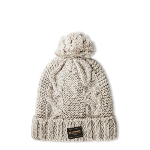 Superdry Damen Kabelknit Beanie Hat Baseballkappe, Beige (Oaty Beige Fleck), One Size von Superdry