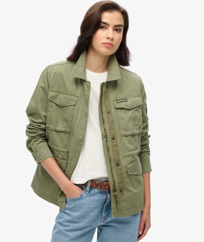Superdry Damen Kaki Military M65 Jacke, Größe: 44 von Superdry