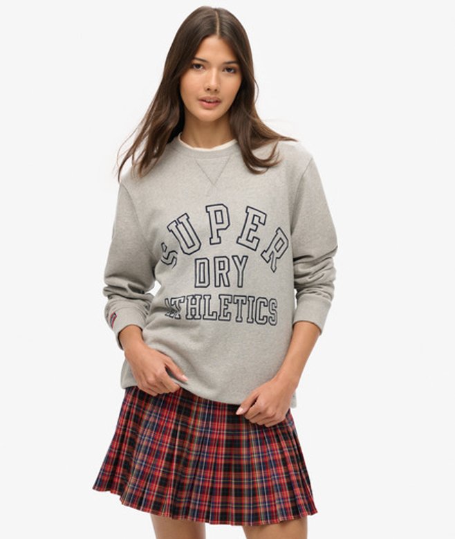 Superdry Damen Karierter Minirock mit Mittlerer Leibhöhe Rot - Größe: 40 von Superdry