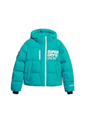 Superdry Damen Kastenförmige Ski-Steppjacke Baliblau 40 von Superdry