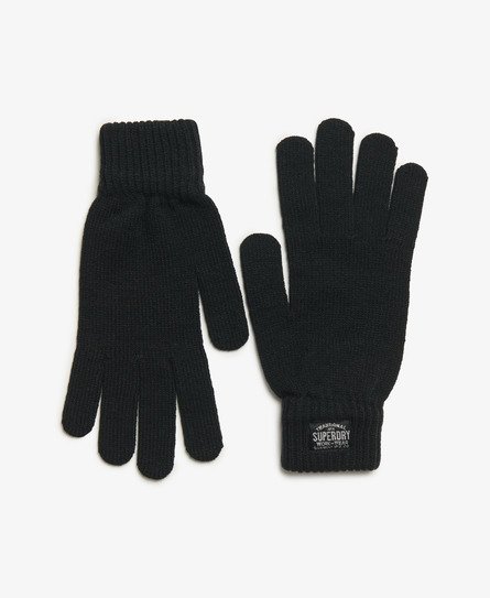 Superdry Women's Klassische Strickhandschuhe Schwarz - Größe: S/M von Superdry