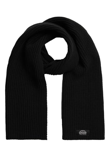Superdry Damen Klassischer Strickschal Neu Tiefschwarz 1SIZE von Superdry