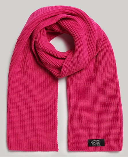 Superdry Women's Klassischer Strickschal Pink - Größe: 1Größe von Superdry