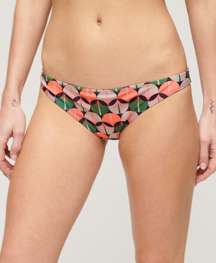 Superdry Damen Klassisches Bikinihöschen mit Print Orange - Größe: 38 von Superdry