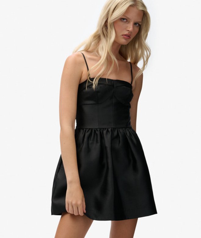 Superdry Damen Korsett-cami-minikleid Black - Größe: 40 von Superdry