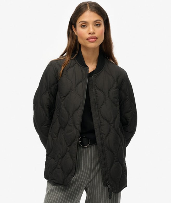 Superdry Damen Kurze Gesteppte Liner-jacke Black - Größe: 44 Superdry Damen Kurze Gesteppte Liner-jacke Black - Größe: 44 von Superdry