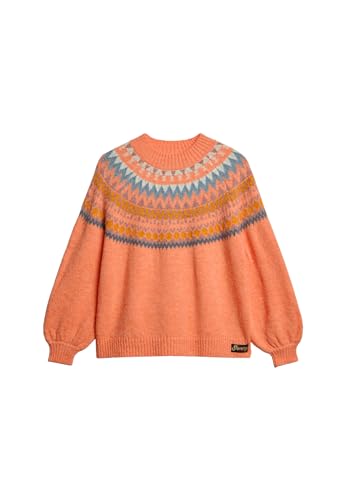 Superdry Damen Lässiger Strickpullover mit Muster Korallrot Fairisle 38 von Superdry