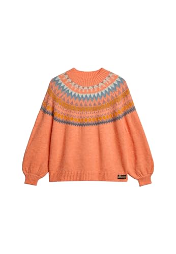 Superdry Damen Lässiger Strickpullover mit Muster Korallrot Fairisle 38 von Superdry