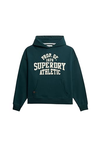 Superdry Damen Lässiges Athletic Essentials Hoodie Dunkles Piniengrün 40 von Superdry