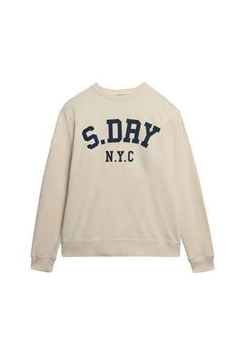 Superdry Damen Lässiges Athletic Essentials Sweatshirt Wüstenknochen Wollweiß 40 von Superdry
