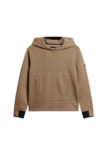 Superdry Damen Lässiges Code Tech Hoodie Fossil Braun 42 von Superdry