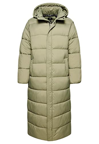 Superdry Damen Langer Cocoon Steppmantel Hellkaki 42 von Superdry