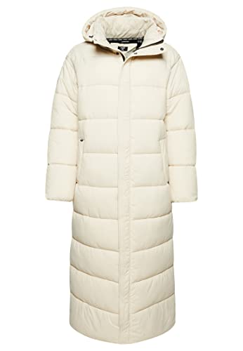 Superdry Damen Langer Cocoon Steppmantel Regentag 44 von Superdry
