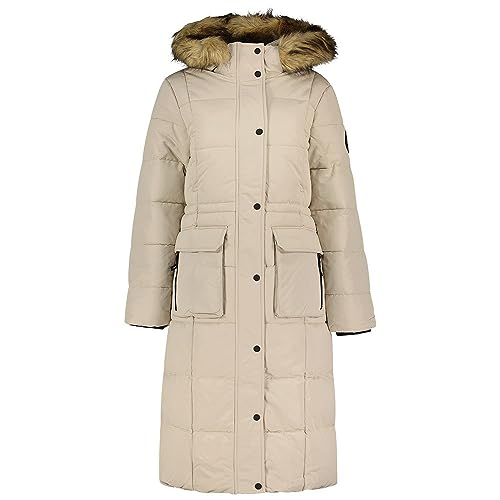 Superdry Damen Langer Everest Steppmantel Chateau Grau 34 von Superdry