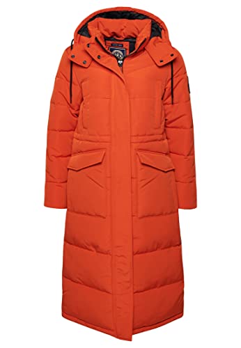 Superdry Damen Langer Everest Steppmantel Pürierter Kürbis 38 von Superdry