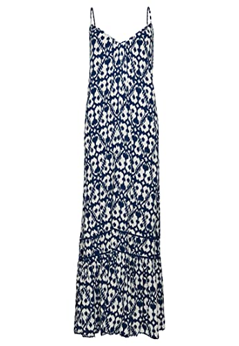 Superdry Damen Langes Trägerkleid Arrow Ikat Blau 36 von Superdry