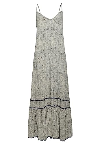 Superdry Damen Langes Trägerkleid Labyrithmuster Marineblau 36 von Superdry