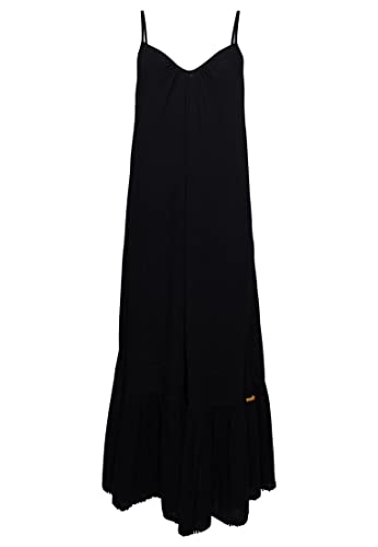 Superdry Damen Langes Trägerkleid Tiefschwarz 38 von Superdry