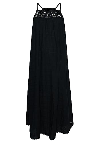 Superdry Damen Langes Vintage-Kleid mit Neckholder-Träger Finster Marineblau 38 von Superdry