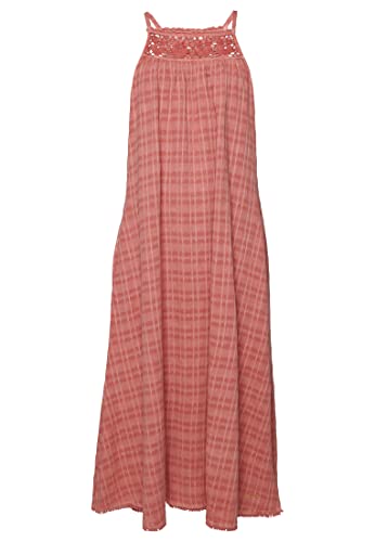 Superdry Damen Langes Vintage-Kleid mit Neckholder-Träger Wüstensand Pink 38 von Superdry