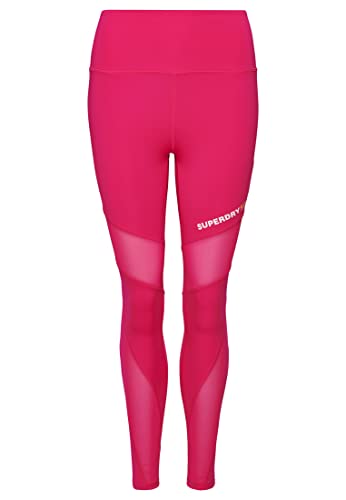 Superdry Damen Leggings deportivos Kapuzenpullover, Pink Raspberry Sorbet, 32 von Superdry