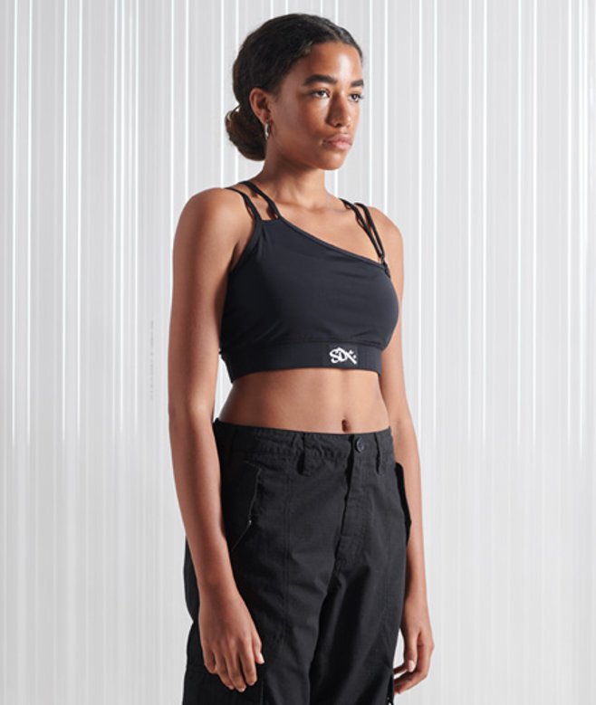 Superdry Damen Limited Edition Sdx Sesh Kurztop Schwarz - Größe: M/L von Superdry