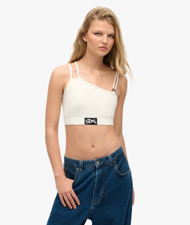 Superdry Damen Limited Edition Sdx Sesh Kurztop Weiß - Größe: XS/S von Superdry