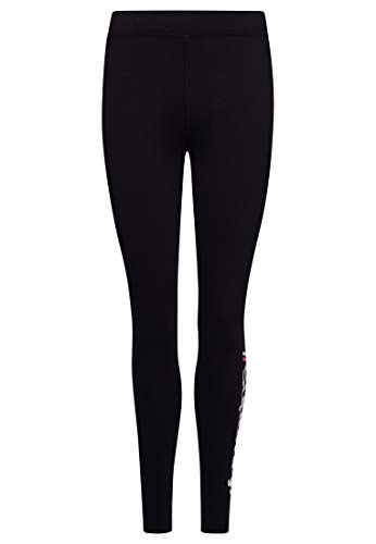 Superdry Damen Logo Leggings, Schwarz (Black 02A), S (Herstellergröße:10) von Superdry