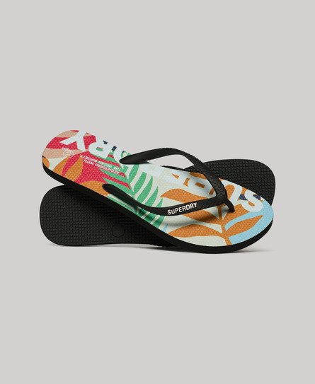 Superdry Damen Logo Vegane Flip-Flops Pink - Größe: 5-6 von Superdry