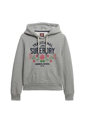 Superdry Damen Lot 54 Hoodie Grau Meliert 40 von Superdry
