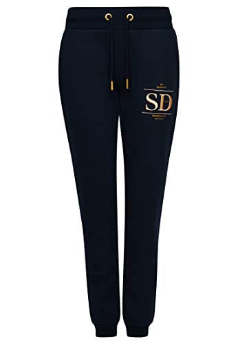 Superdry Damen Luxe Jogginghosen mit gesticktem Logo Marineblau 36 von Superdry