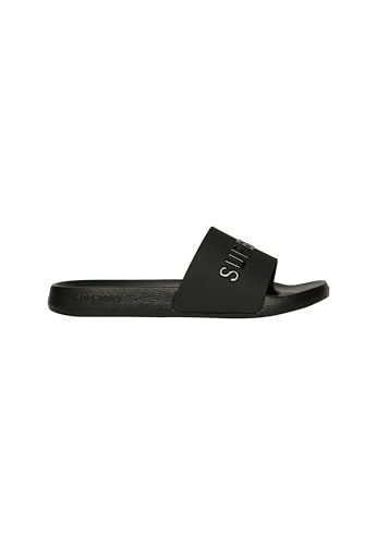 Superdry Damen Luxe Logo Pool Slide Sandal, Schwarz, 38 EU Superdry Damen Luxe Logo Pool Slide Sandal, Schwarz, 38 EU von Superdry