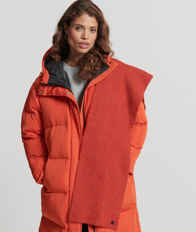 Superdry Damen Luxe Schal Grau - Größe: One Größe von Superdry