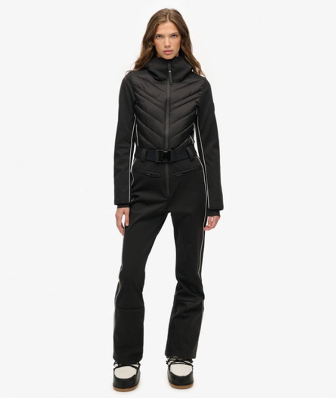 Superdry Damen Luxuriöser Skianzug Black - Größe: 44 von Superdry