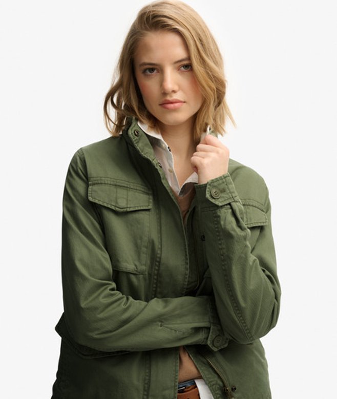 Superdry Damen M65 Rookie Jacke Green - Größe: 36 von Superdry