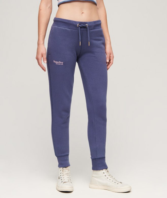 Superdry Damen Marineblau Essential Jogginghosen mit Logo, Größe: 44 von Superdry