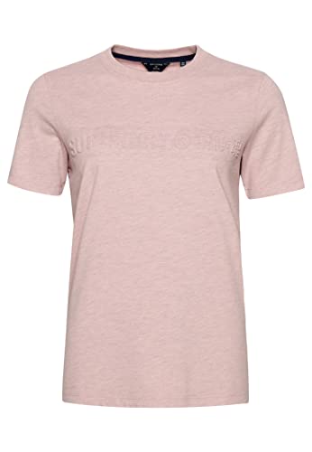 Superdry Damen Meliertes Vintage Corporate Logo T-Shirt Zart Pink Meliert 40 von Superdry