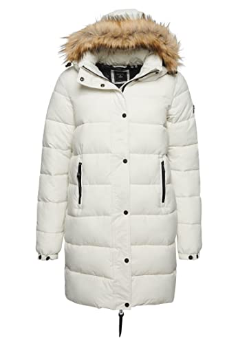Superdry Damen Mid Layer Kapuzenmantel Winterweiß 40 von Superdry